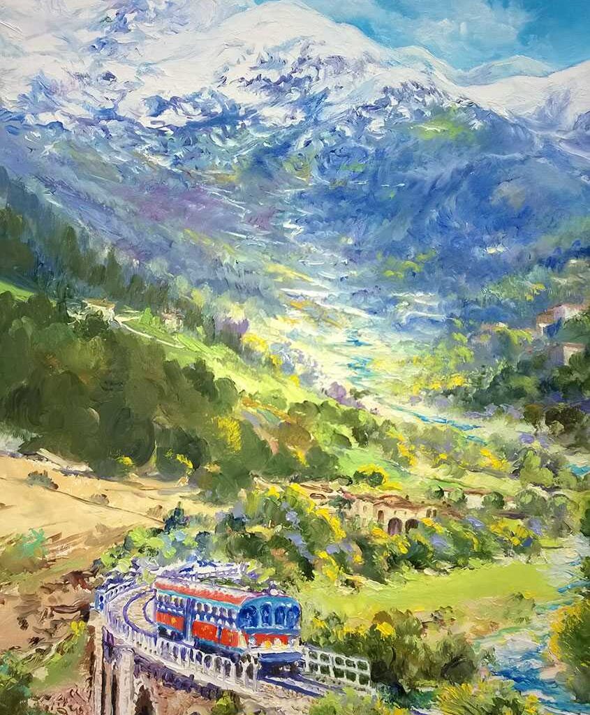 Trenino D'abruzzo Olio Su Tela 35 X 50 Giovanni Ferri Terni